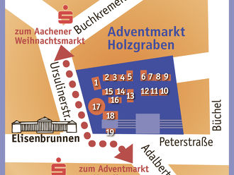  Kerstmarkt Aken (Aachen) in Aken